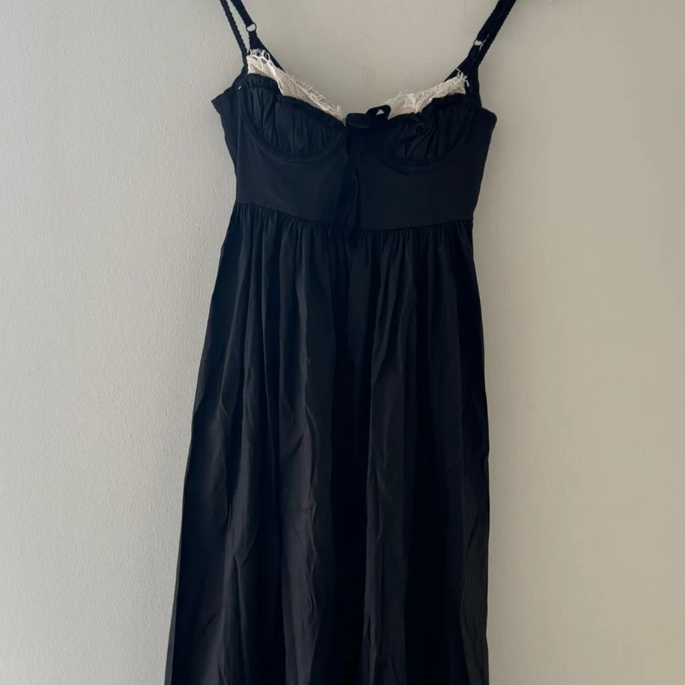 For Love & Lemons Black and White Midi Dress Size Small